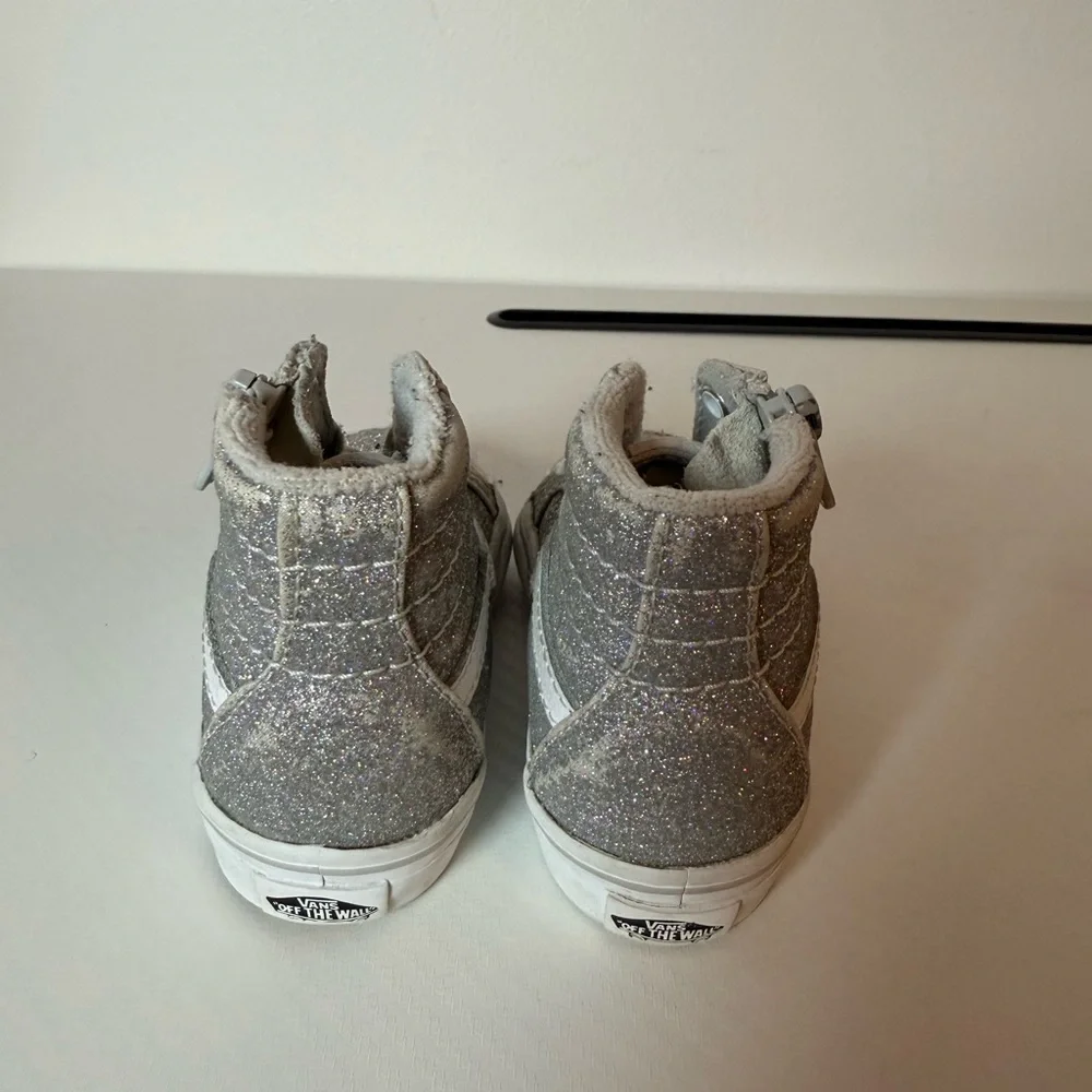 Silver Vans‎ Glitter High-Top Sneakers girls